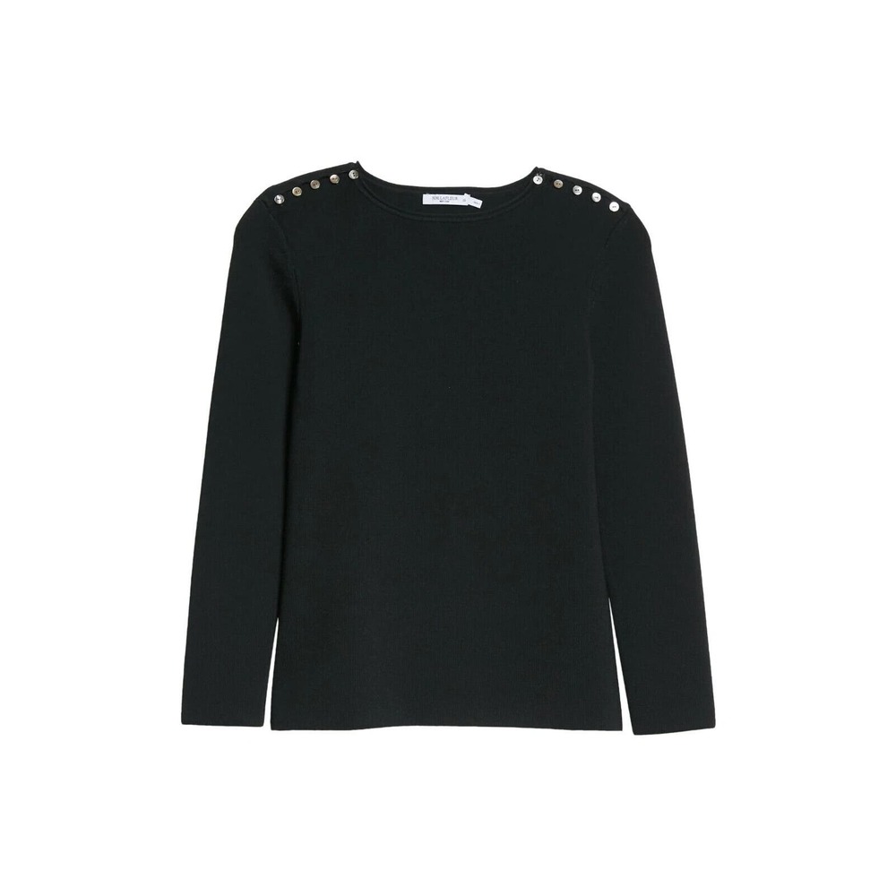 MM Lafleur Black Malin Top Jardigan Knit Sweater Long Sleeve Button Shou…